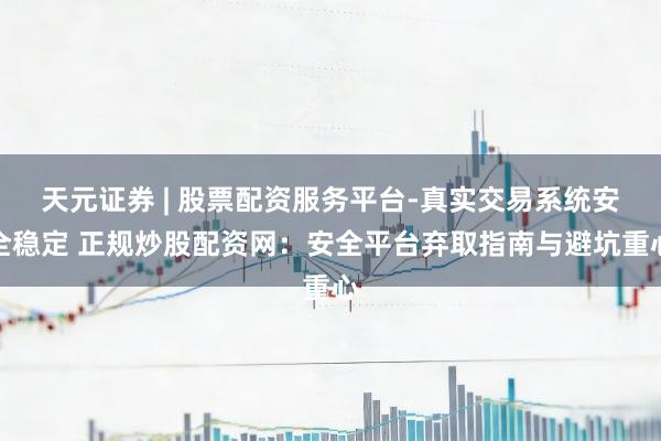 天元证券 | 股票配资服务平台-真实交易系统安全稳定 正规炒股配资网：安全平台弃取指南与避坑重心